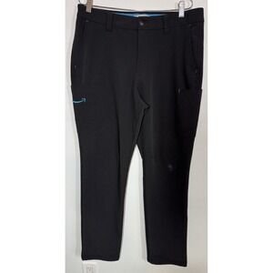 Amazon Luly Yang‎ Black Cargo Uniform Work Pants Size L Stretchy Utility Driver